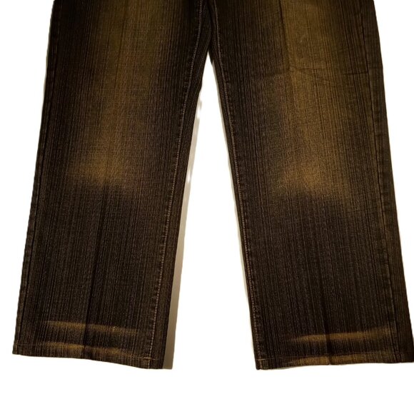 FIVE ELEMENTZ JEANS  34 x 30  Baggy  Blue/Gold Denim  Skater  Pkt Stitch Y2K EUC - Picture 9 of 12